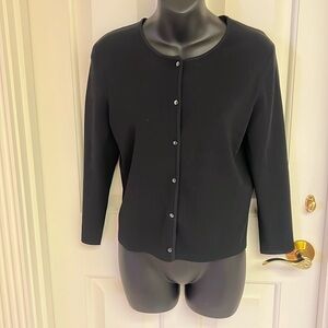 Ann Taylor Black button front cardigan.